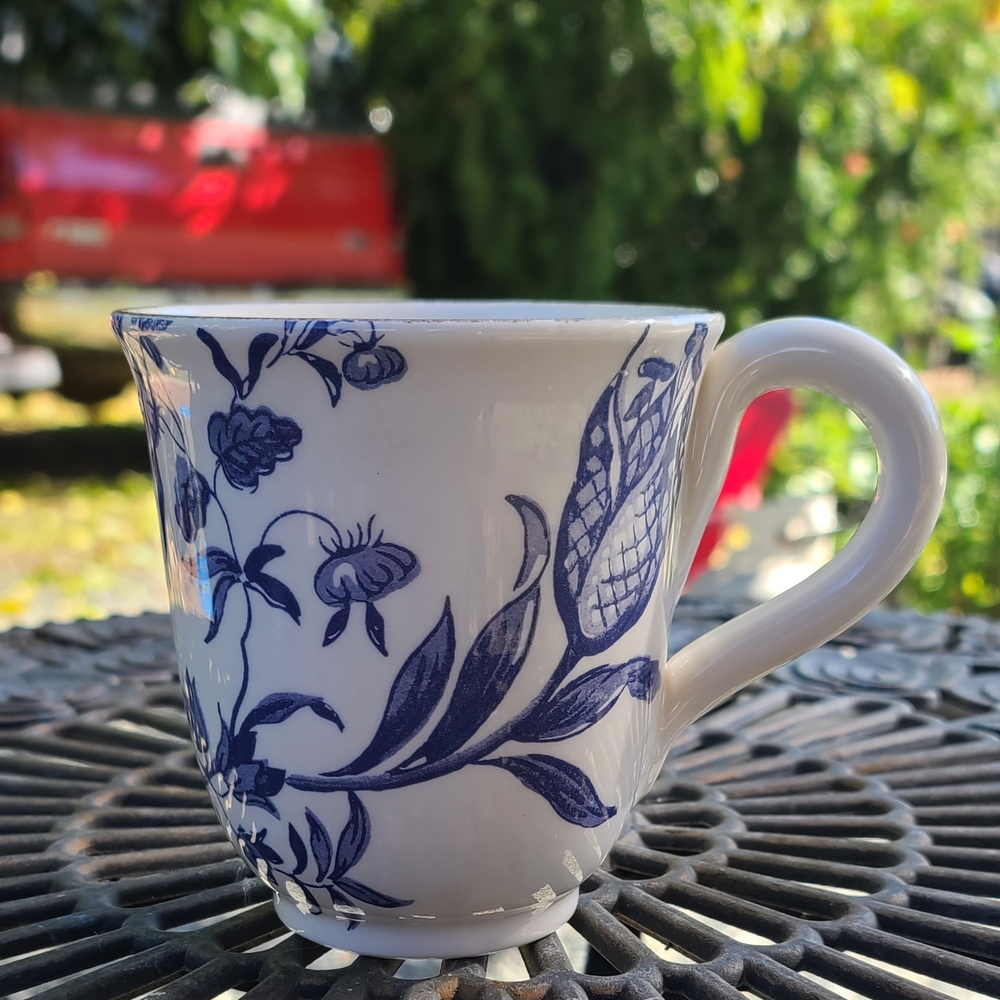 Sur La Table Navy Floral Mug
